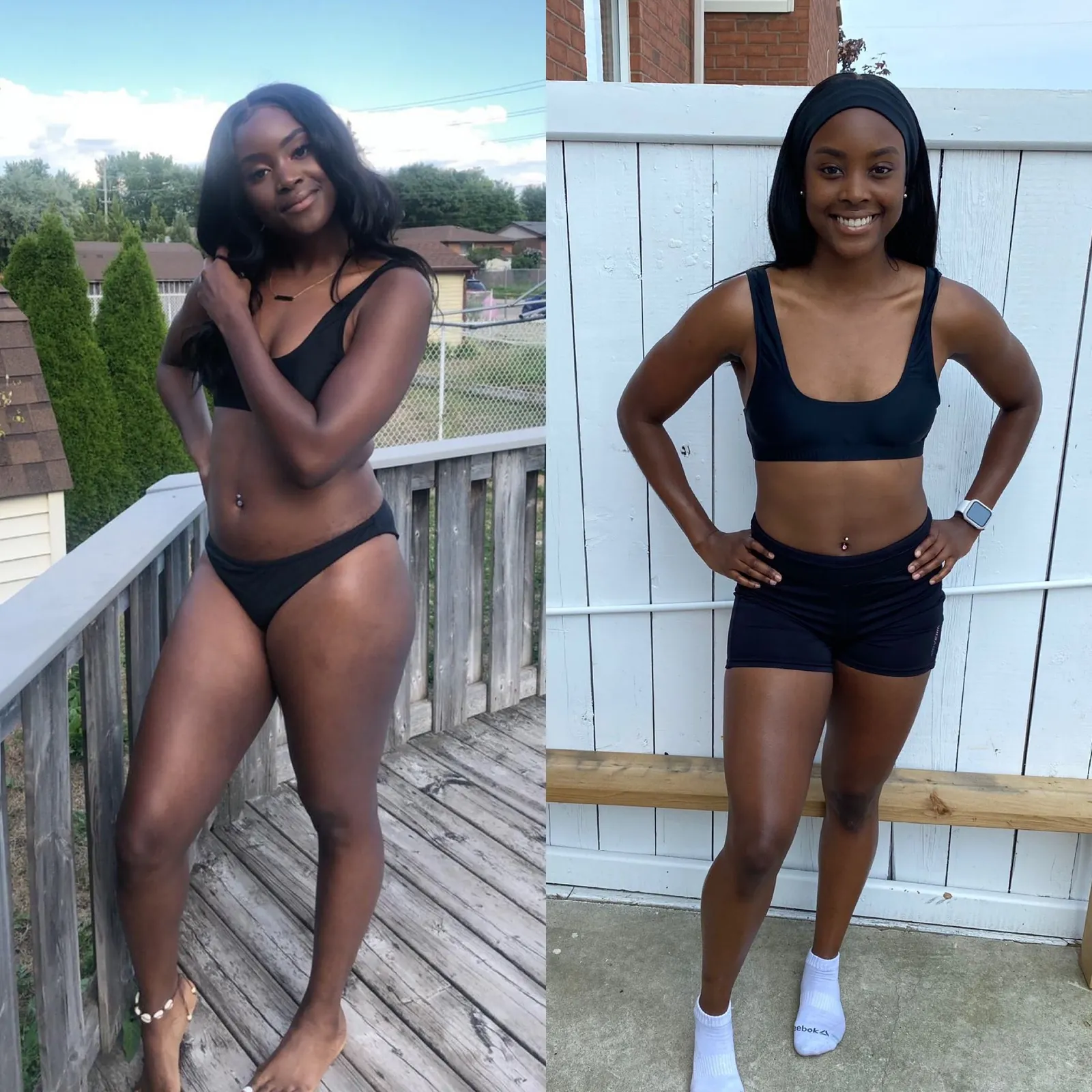 Jessica's before and after transformation photos
