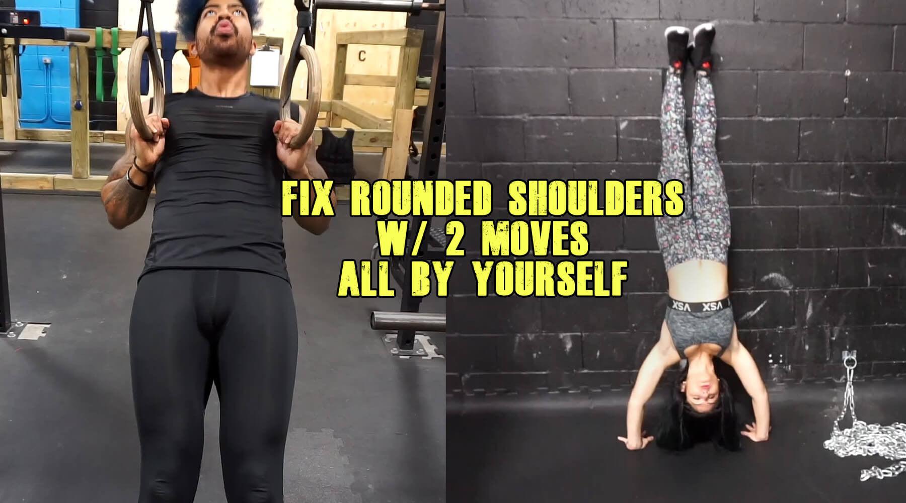 Fix Rounded Shoulders by MYSELF with 2 Exercises!! - Forever Aesthetic  Company